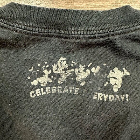 Mickey Mouse Confetti T Shirt Size L Cotton Walt Disney World Disneyland Black - Picture 5 of 7